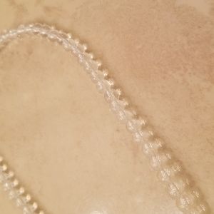 White Crystal Cellphone Chain nwot